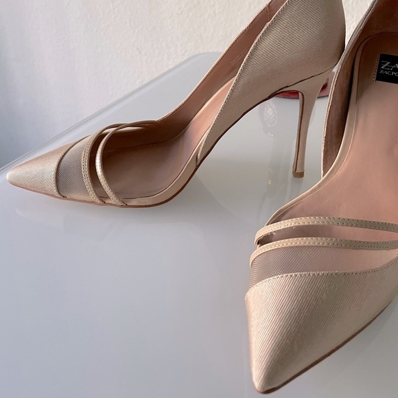 ZAC Zac POSEN “Valerian” Mesh Inset Pumps- Latte - Picture 7 of 14